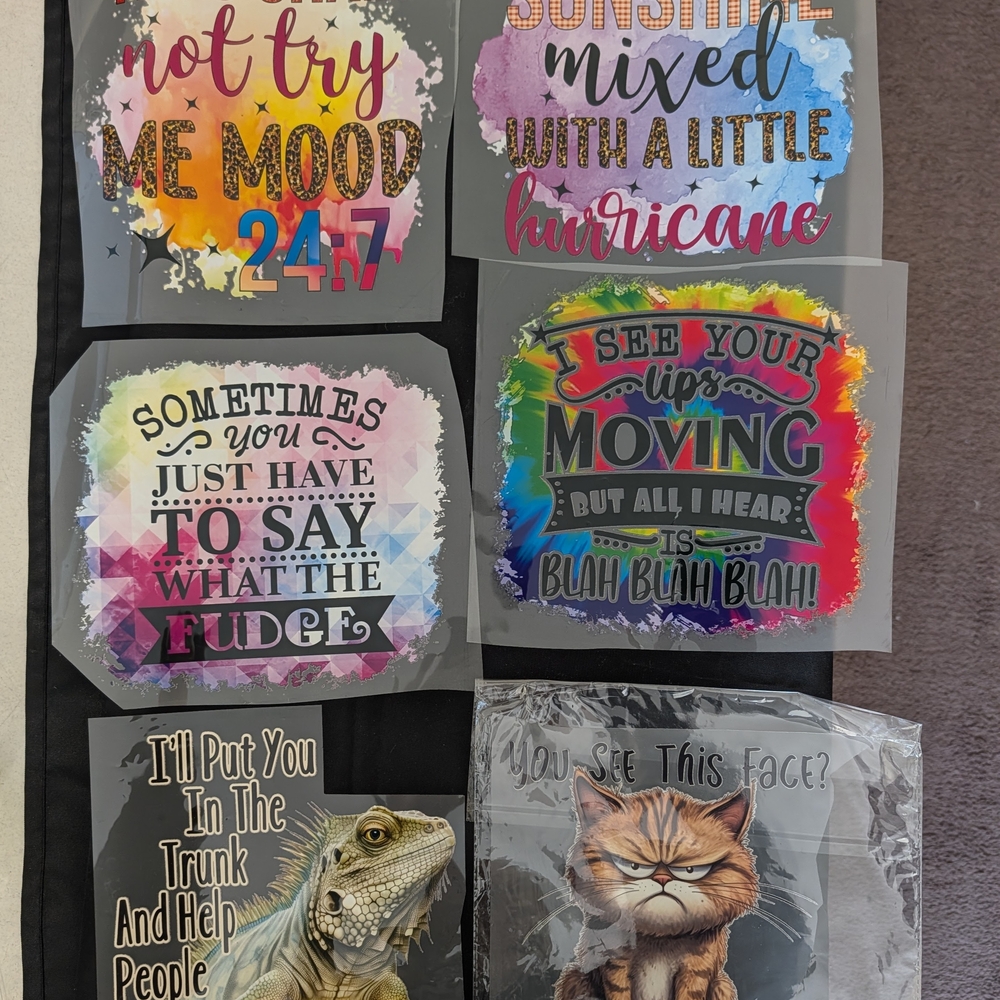 Assortment Of Heat Transfer Iron On Decals And Sticker Decals - Picture 4 of 9